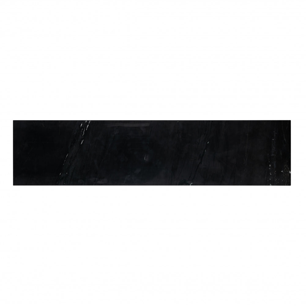Comoda TV din Metal si Marmura Negru L170xH50cm Ironville Richmond Interiors