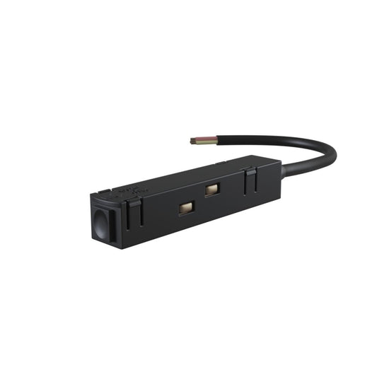 Conector de capat sub tensiune pentru sina magnetica Plastic Negru L52cm