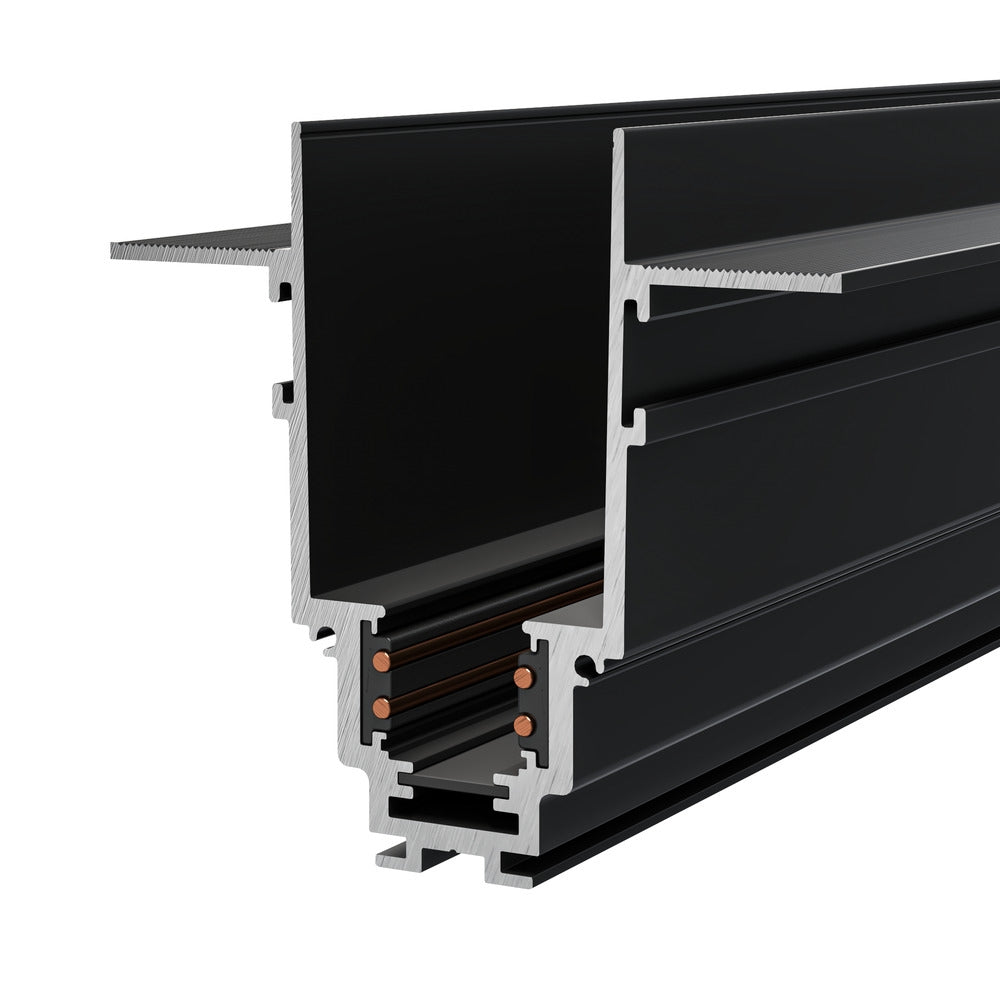 Sina magnetica incastrata Aluminiu Negru L200cm