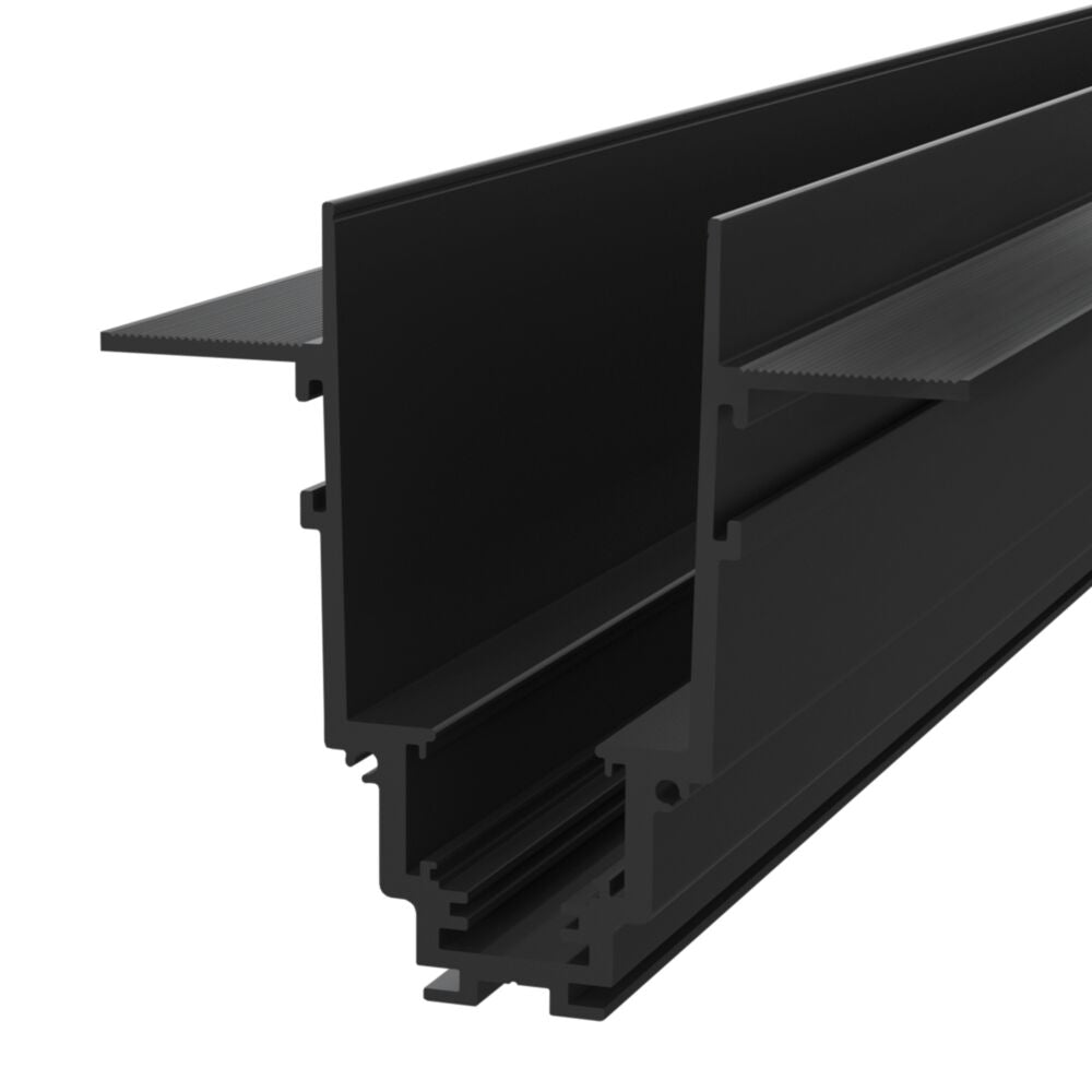Sina magnetica incastrata Aluminiu Negru L200cm