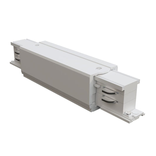 Conector pentru sina 3 faze Plastic Alb L16cm