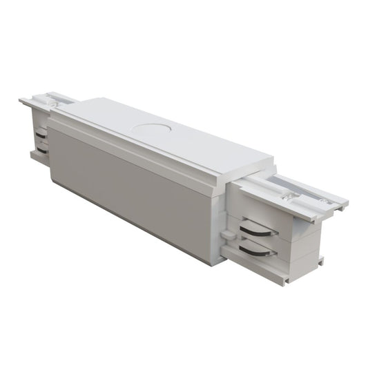 Conector pentru sina 3 faze Plastic Alb L16cm