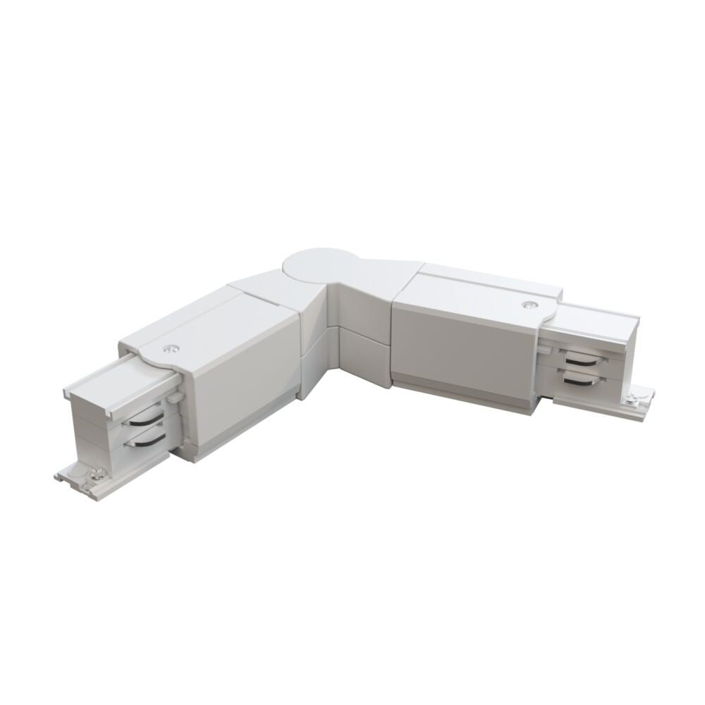 Conector pentru sina 3 faze Plastic Alb L23cm