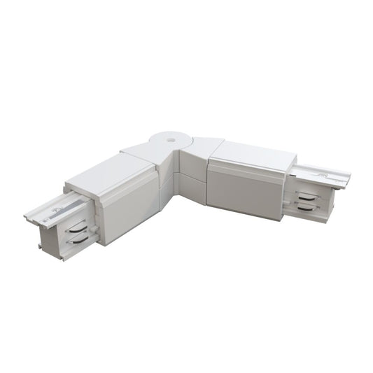 Conector pentru sina 3 faze Plastic Alb L23cm