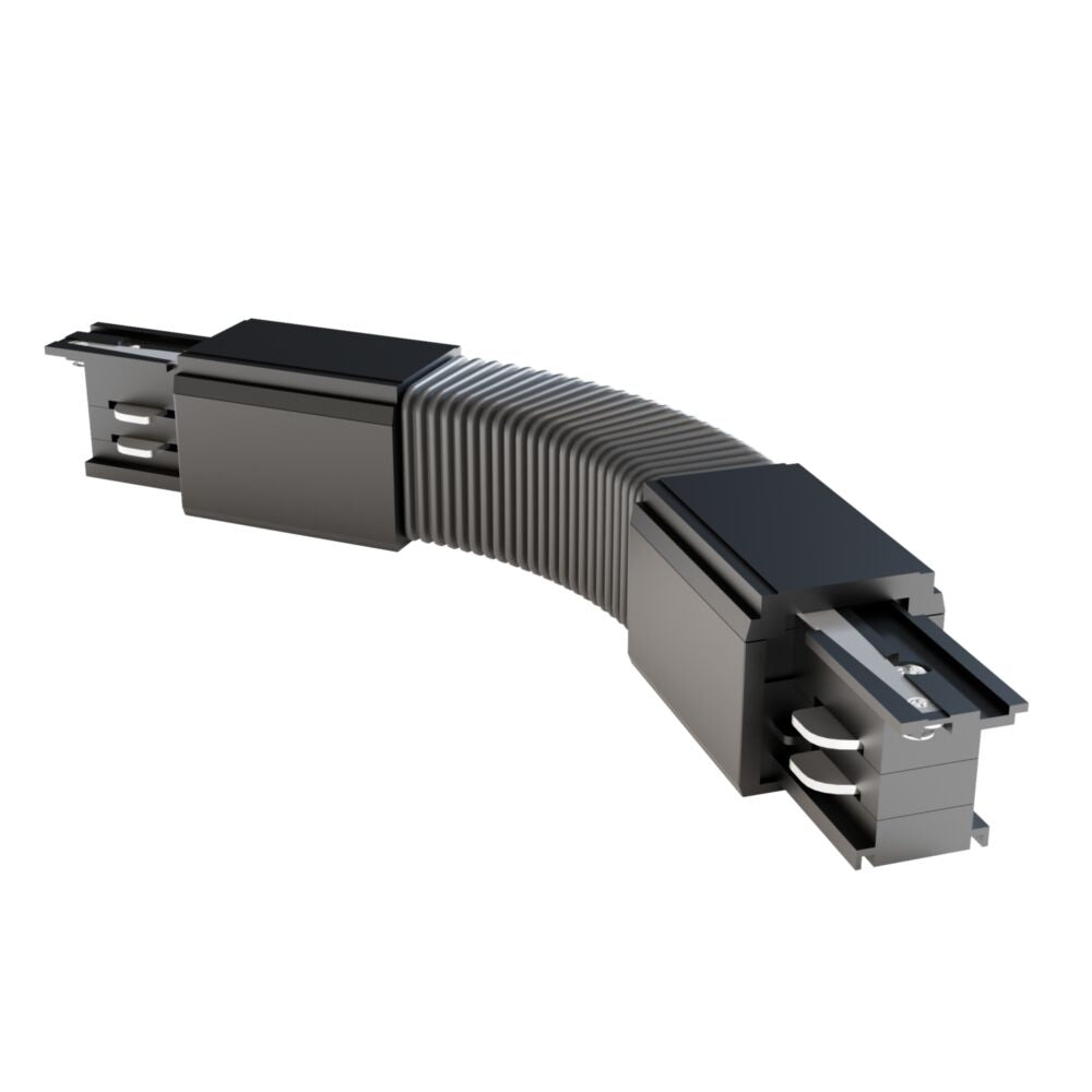 Conector flexibil pentru sina 3 faze Plastic Negru L24cm