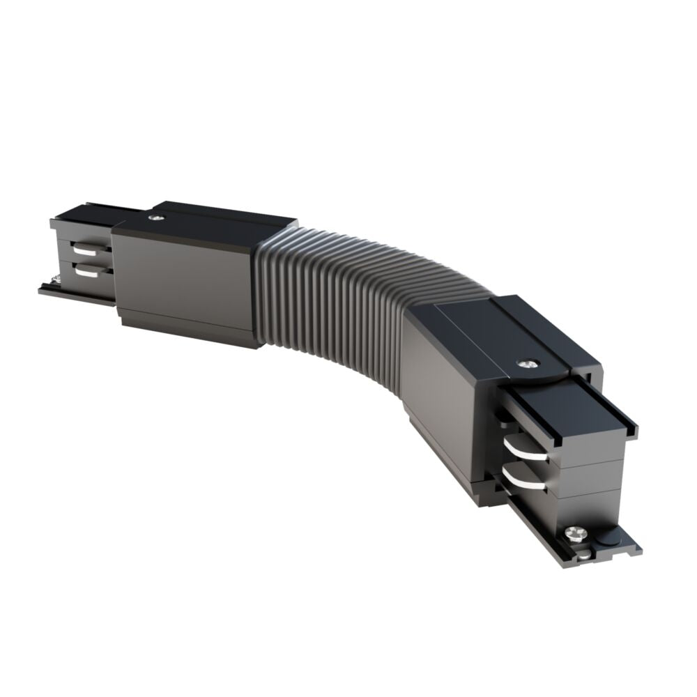Conector flexibil pentru sina 3 faze Plastic Negru L24cm