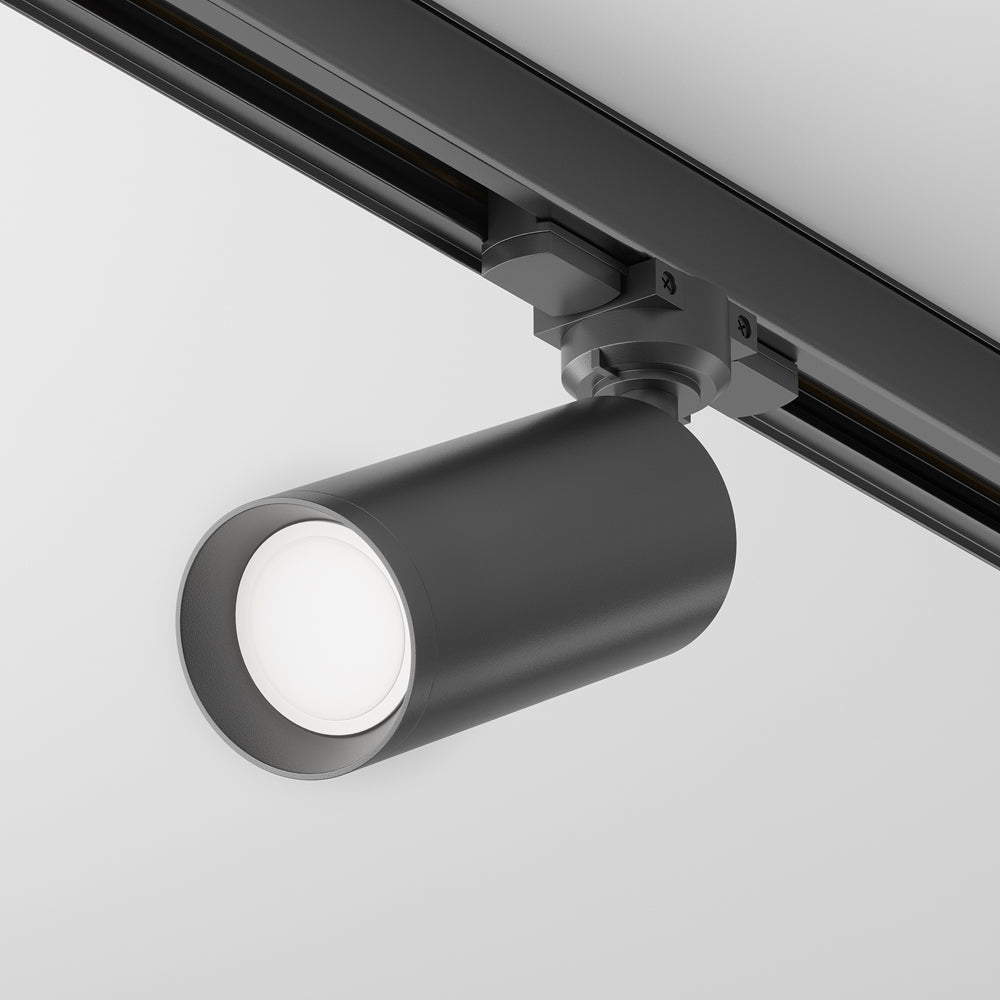 Spot pentru sina 3 faze din Aluminiu Negru D6xH24cm 50W Focus