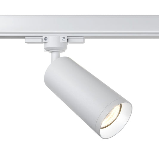 Spot pentru sina 3 faze din Aluminiu Alb D6xH24cm 50W Focus