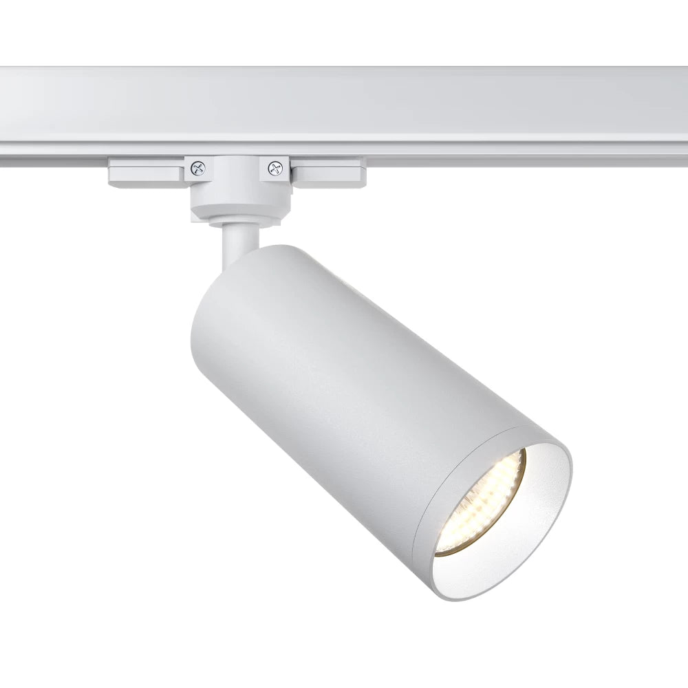 Spot pentru sina 3 faze din Aluminiu Alb D6xH24cm 50W Focus
