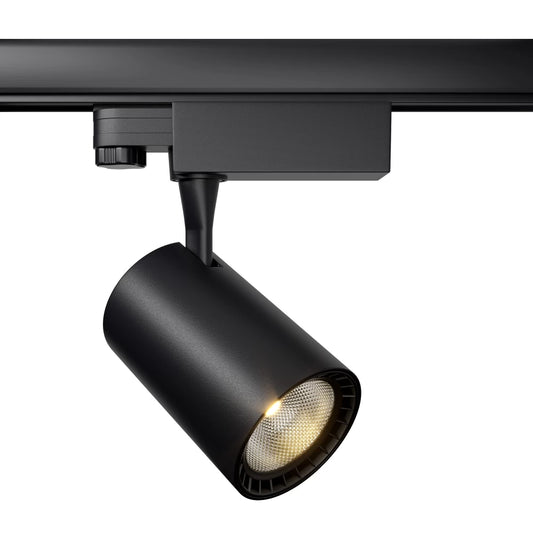 Spot pentru sina 3 faze din Aluminiu Negru D8xH18cm 10W 950lm 4000K Vuoro
