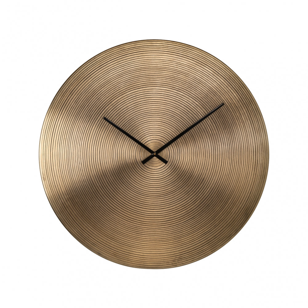 Ceas Rotund de Perete din Metal Auriu D76cm Aden Richmond Interiors