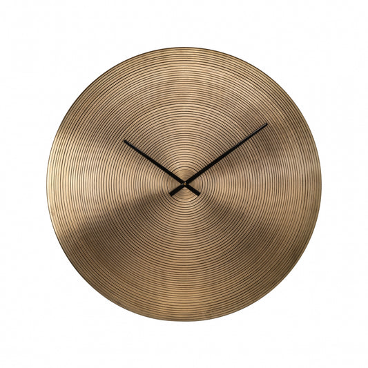 Ceas Rotund de Perete din Metal Auriu D76cm Aden Richmond Interiors