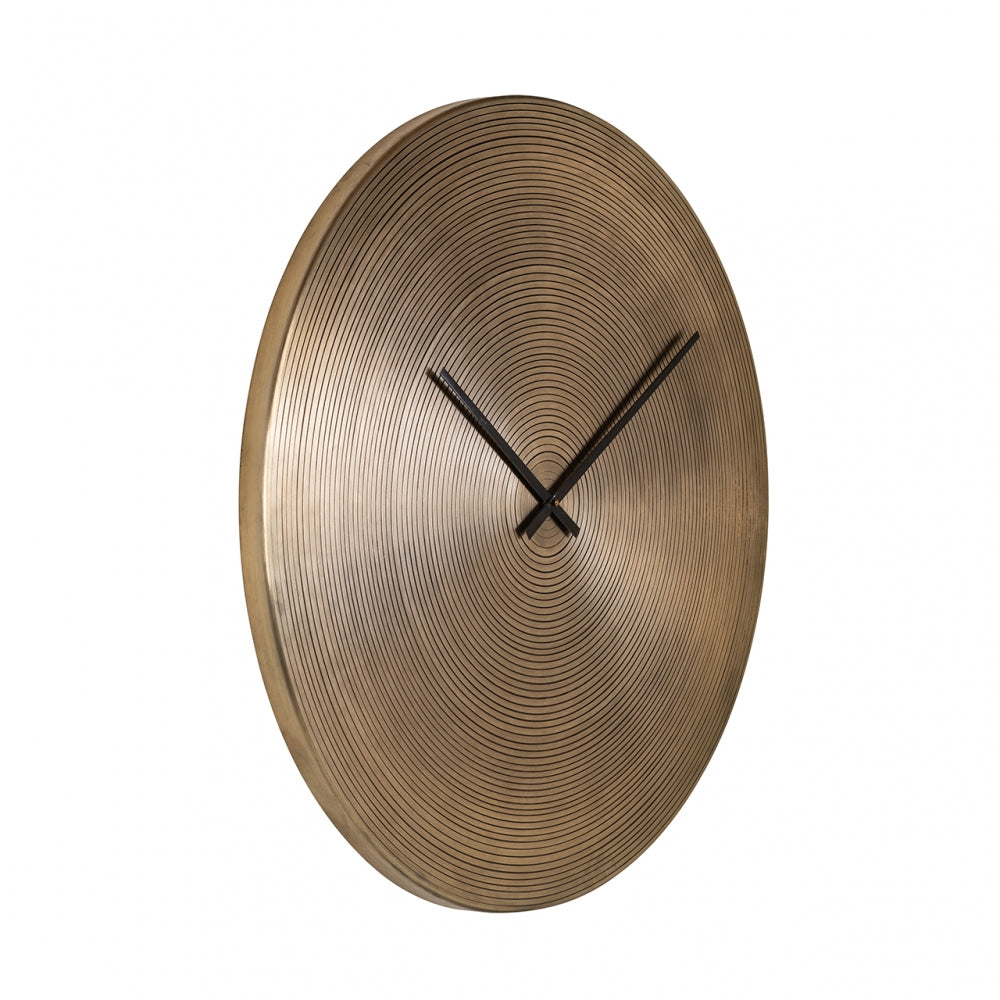 Ceas Rotund de Perete din Metal Auriu D76cm Aden Richmond Interiors