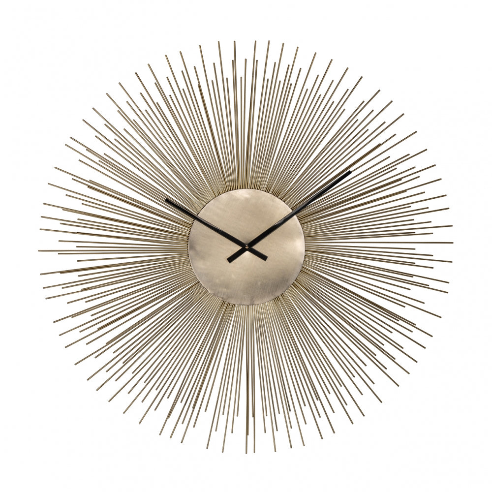 Ceas Rotund de Perete din Metal Auriu D90cm Chasin Richmond Interiors
