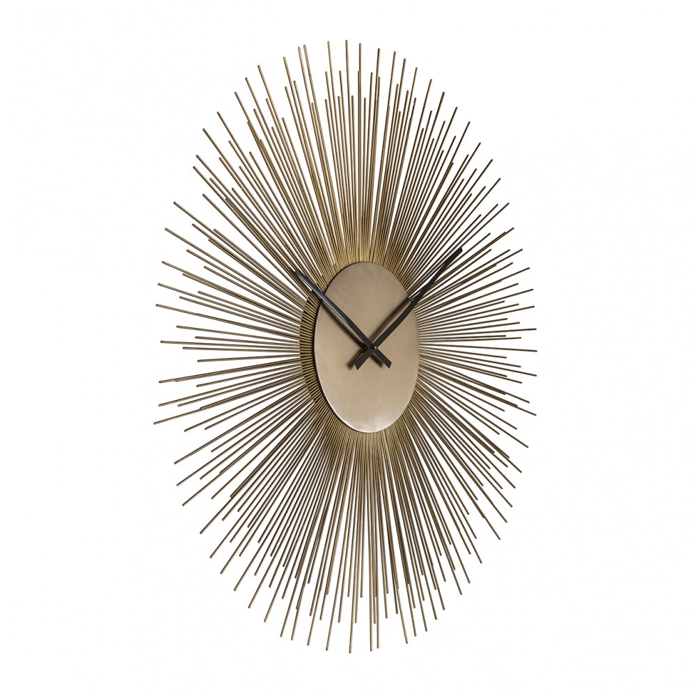 Ceas Rotund de Perete din Metal Auriu D90cm Chasin Richmond Interiors