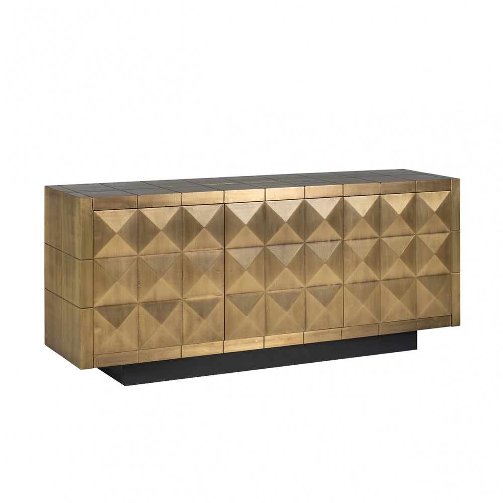 Comoda din Metal si MDF Auriu antichizat/Negru L180xH77cm Collada Richmond Interiors
