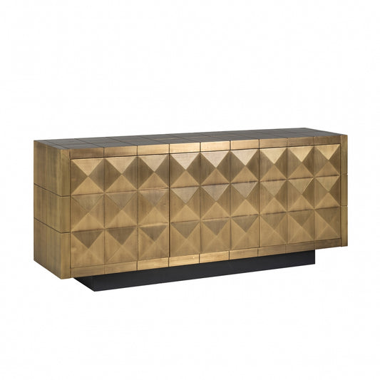 Comoda din Metal si MDF Auriu antichizat/Negru L180xH77cm Collada Richmond Interiors
