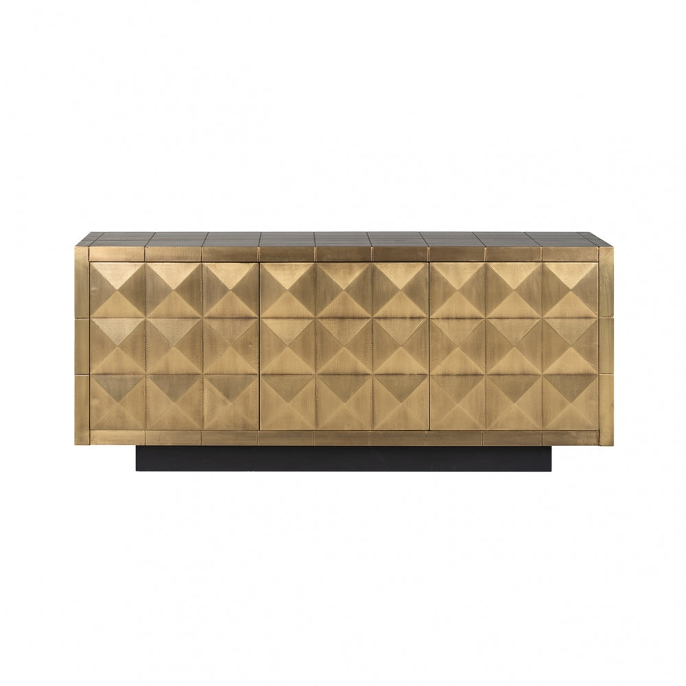Comoda din Metal si MDF Auriu antichizat/Negru L180xH77cm Collada Richmond Interiors