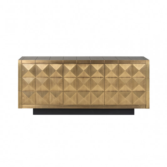 Comoda din Metal si MDF Auriu antichizat/Negru L180xH77cm Collada Richmond Interiors