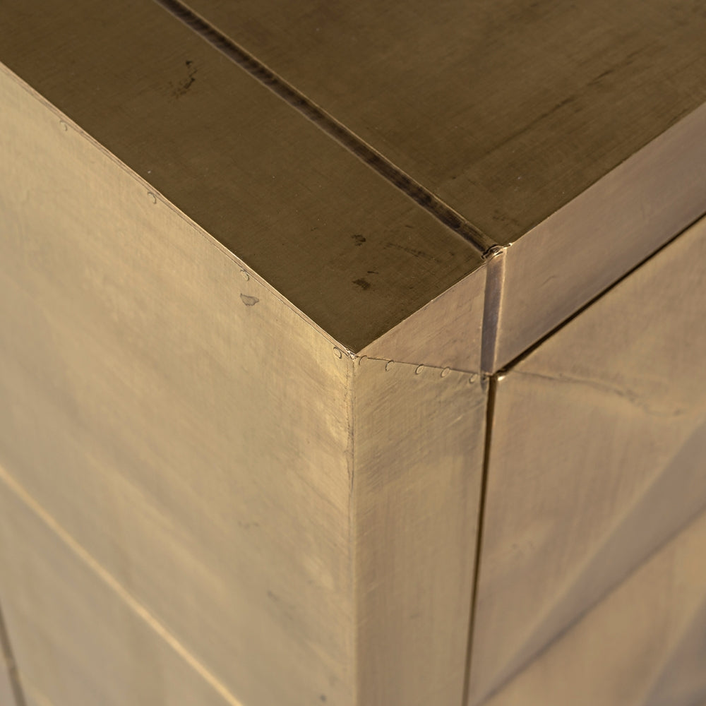 Comoda din Metal si MDF Auriu antichizat/Negru L180xH77cm Collada Richmond Interiors