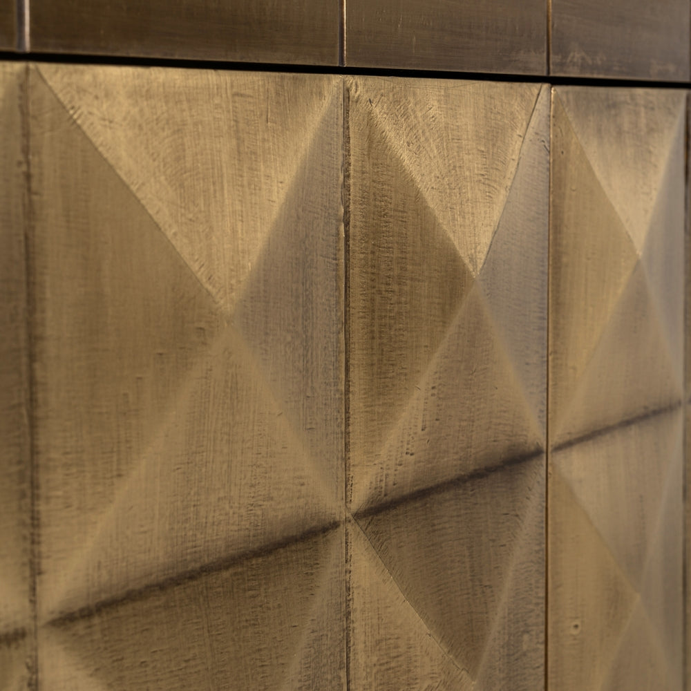Comoda din Metal si MDF Auriu antichizat/Negru L180xH77cm Collada Richmond Interiors