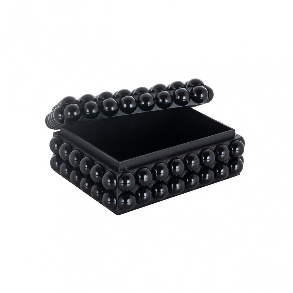 Cutie de bijuterii din Rasina Negru H10.5xL25cm Batool Richmond Interiors