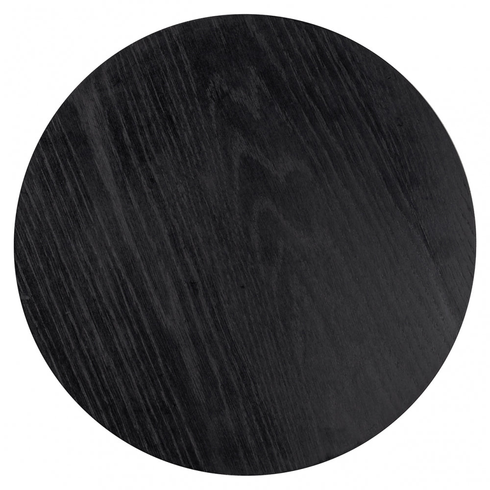 Masuta de colt Rotunda din MDF si Metal Negru/Negru D40xH60cm Jazz Richmond Interiors