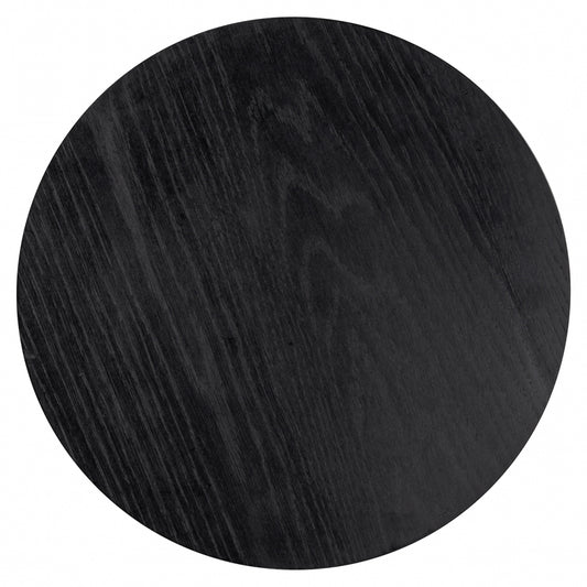 Masuta de colt Rotunda din MDF si Metal Negru/Negru D40xH60cm Jazz Richmond Interiors