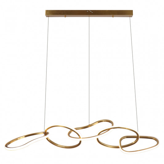 Lustra din Metal si Sticla Auriu/Transparent L125xH160cm Flyn Richmond Interiors