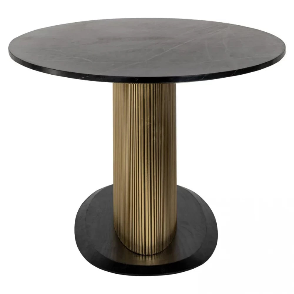Masa Ovala din Metal si Marmura Alama/Negru L235xH77cm Ironville Richmond Interiors