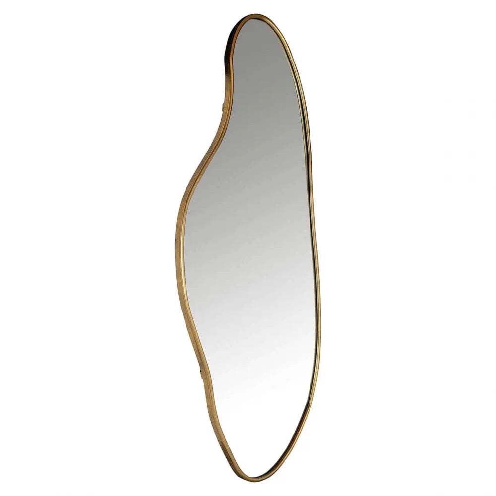 Oglinda Asimetrica cu rama din Metal Auriu H183xL89cm Alton Richmond Interiors