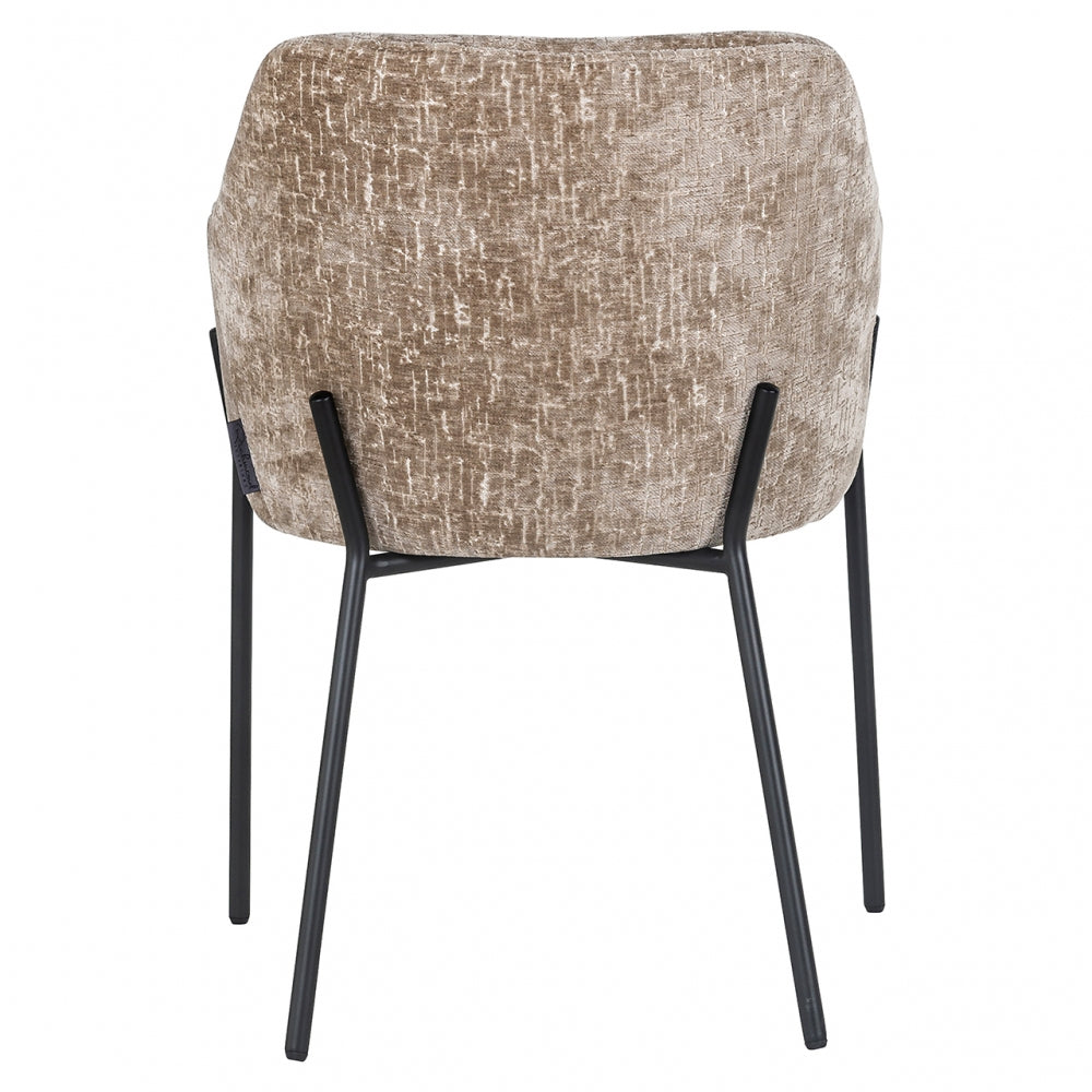 Scaun tapitat cu Stofa Bej cu picioare din Metal Negru H79xL57xA61cm Fay Richmond Interiors