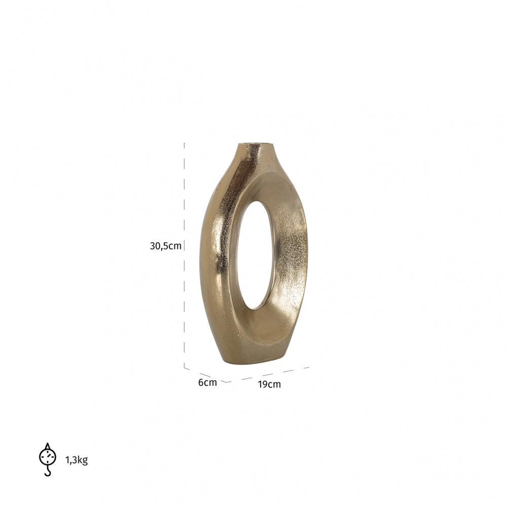 Vaza din Aluminiu Auriu L19xH31cm Alma Richmond Interiors