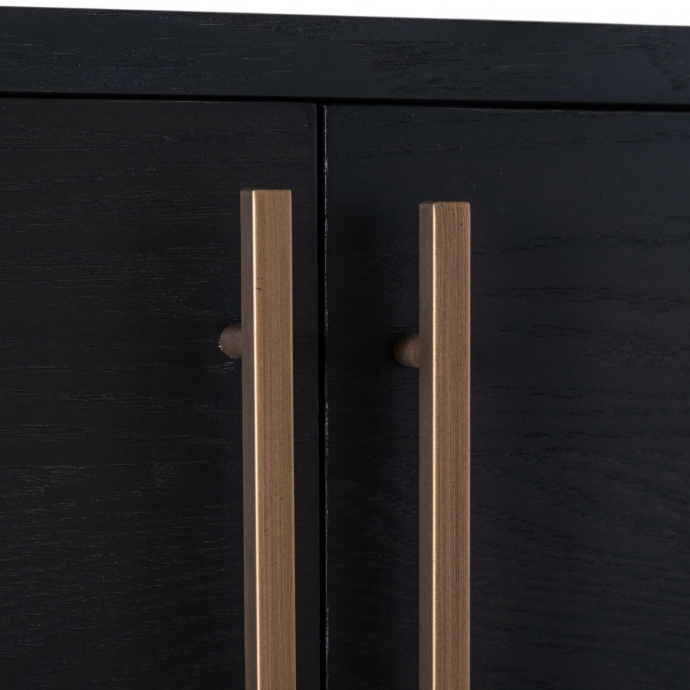 Biblioteca din Metal si Furnir de stejar Bronz/Negru L116xH200cm Cambon Richmond Interiors