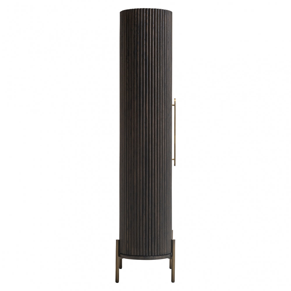 Dulap din Metal si Lemn de stejar Bronz/Maro L90xH190cm Luxor Richmond Interiors