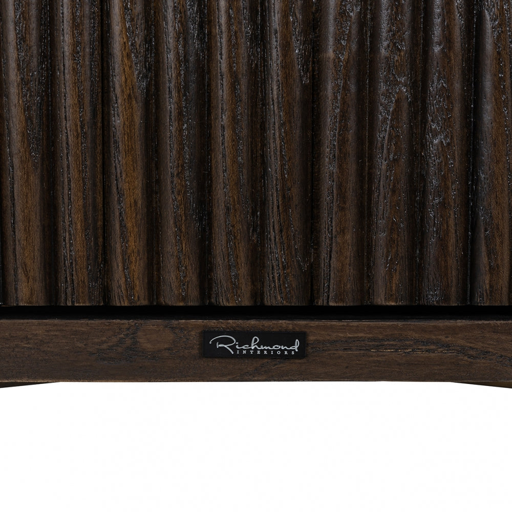 Dulap din Metal si Lemn de stejar Bronz/Maro L90xH190cm Luxor Richmond Interiors