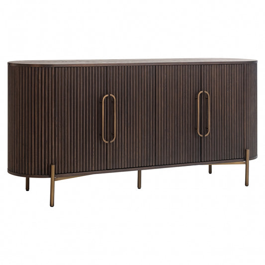 Comoda din Metal si Lemn de stejar Bronz/Maro L180xH85cm Luxor Richmond Interiors