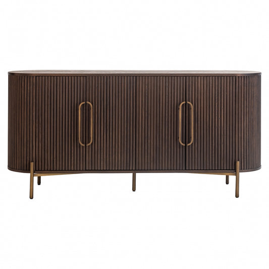 Comoda din Metal si Lemn de stejar Bronz/Maro L180xH85cm Luxor Richmond Interiors