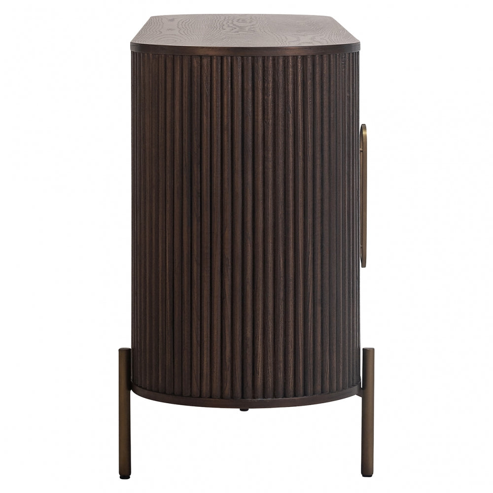 Comoda din Metal si Lemn de stejar Bronz/Maro L180xH85cm Luxor Richmond Interiors