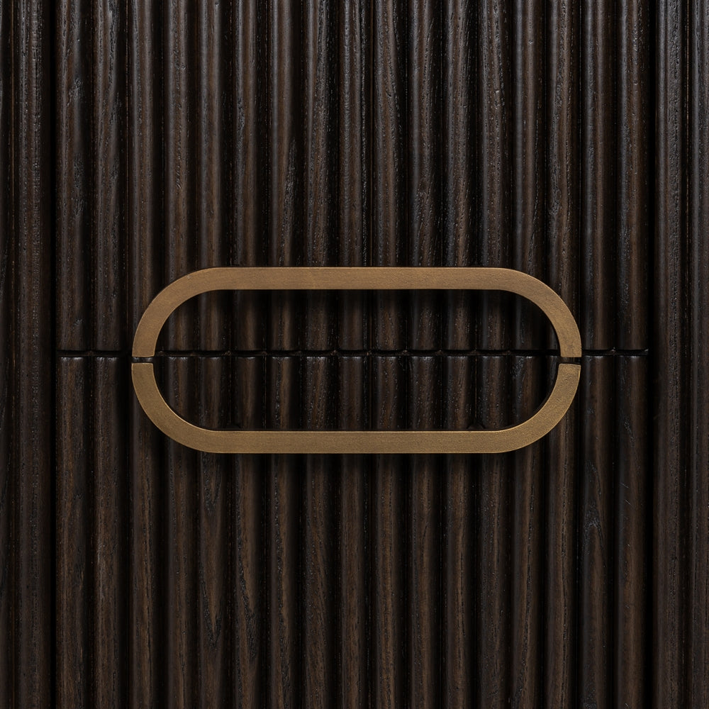 Noptiera din Metal si Lemn de stejar Bronz/Maro L60xH60cm Luxor Richmond Interiors
