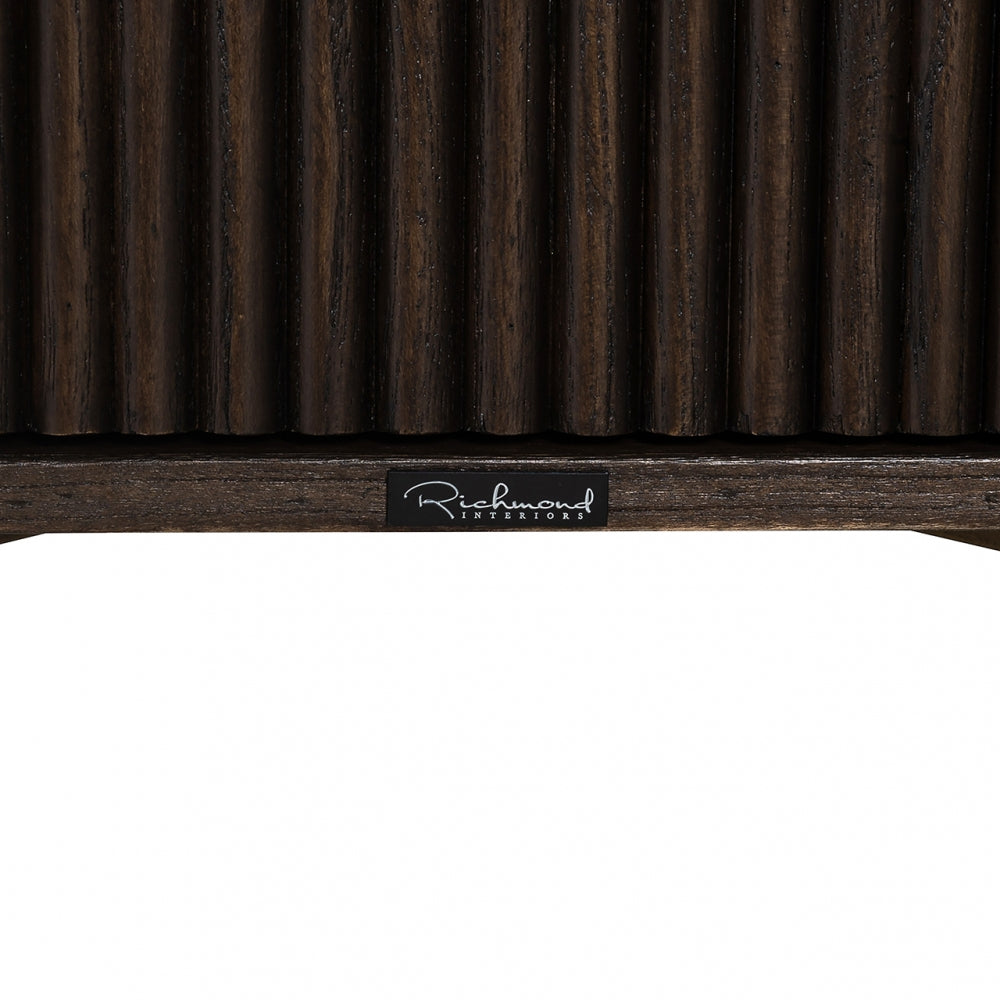 Noptiera din Metal si Lemn de stejar Bronz/Maro L60xH60cm Luxor Richmond Interiors