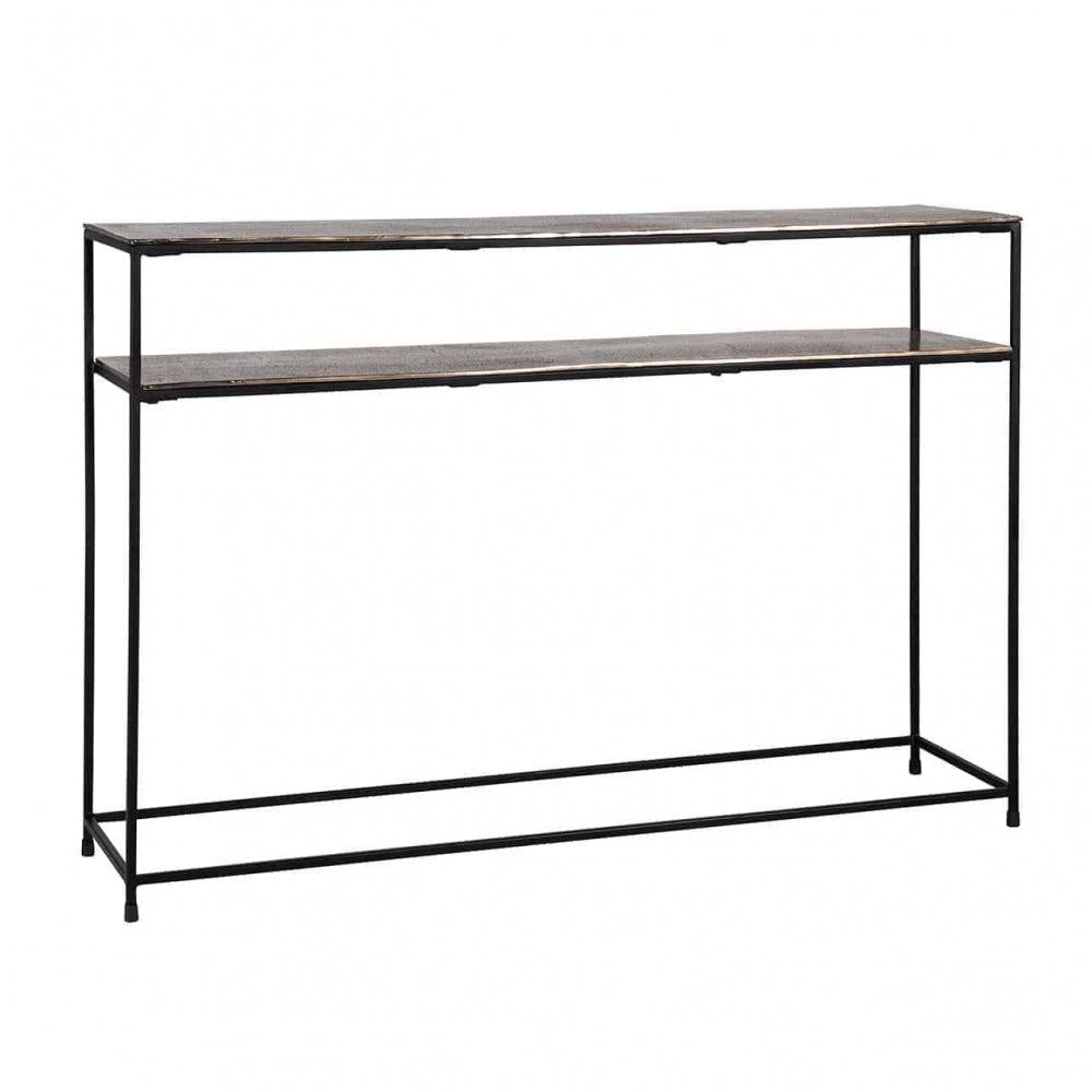 Consola din Metal Negru/Argintiu L119xH81cm Chandon Richmond Interiors