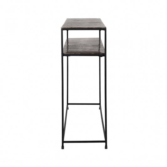 Consola din Metal Negru/Argintiu L119xH81cm Chandon Richmond Interiors