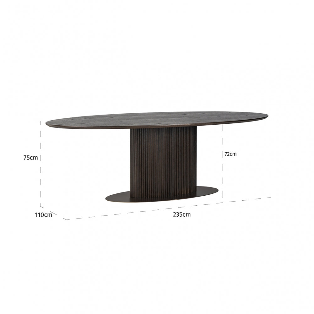Masa Ovala din MDF Maro L235xH75cm Luxor Richmond Interiors