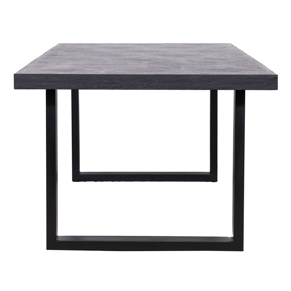 Masa Dreptunghiulara din Metal si Furnir de stejar Negru L200xH76cm Blax Richmond Interiors