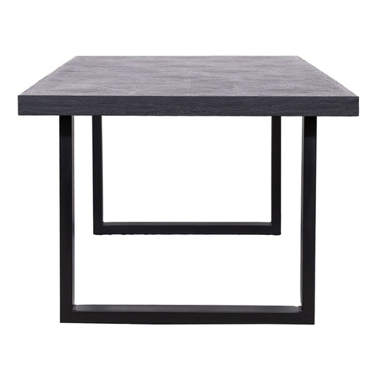 Masa Dreptunghiulara din Metal si Furnir de stejar Negru L200xH76cm Blax Richmond Interiors