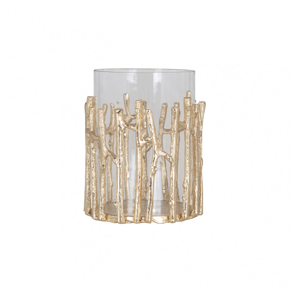 Suport lumanare din Aluminiu Auriu D15xH19cm Loretta Richmond Interiors