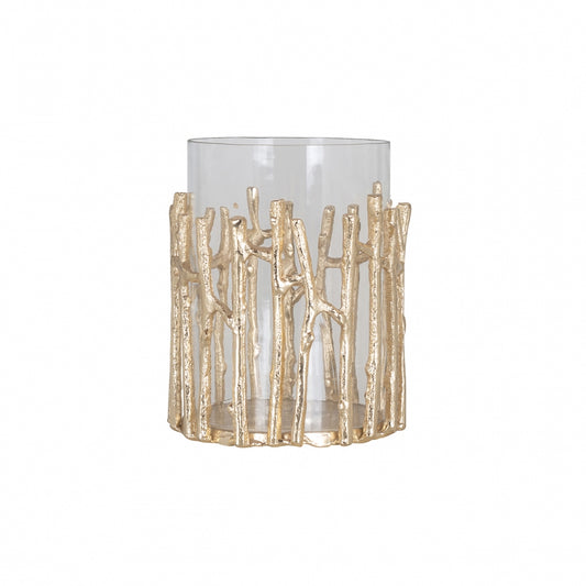 Suport lumanare din Aluminiu Auriu D15xH19cm Loretta Richmond Interiors
