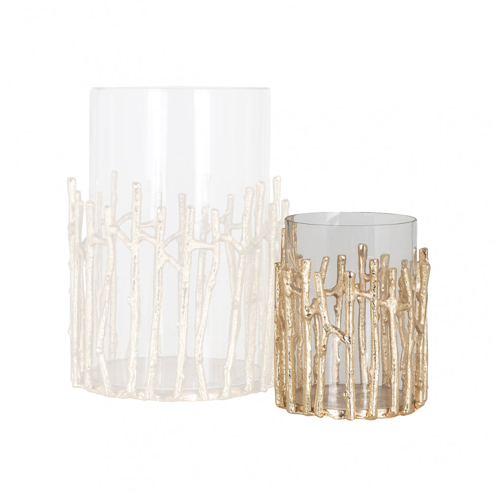 Suport lumanare din Aluminiu Auriu D15xH19cm Loretta Richmond Interiors