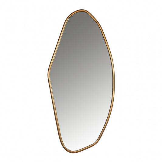 Oglinda Asimetrica cu rama din Metal Auriu H100xL47cm Eldon Richmond Interiors